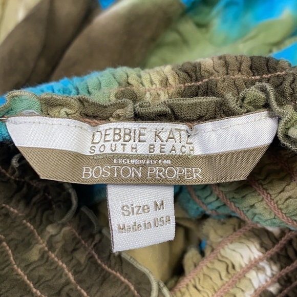 Debbie Kate South Beach Boston Proper Tie Dye Strapless Dress Size Medium - Picture 7 of 8